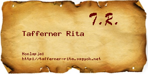 Tafferner Rita névjegykártya