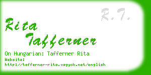 rita tafferner business card